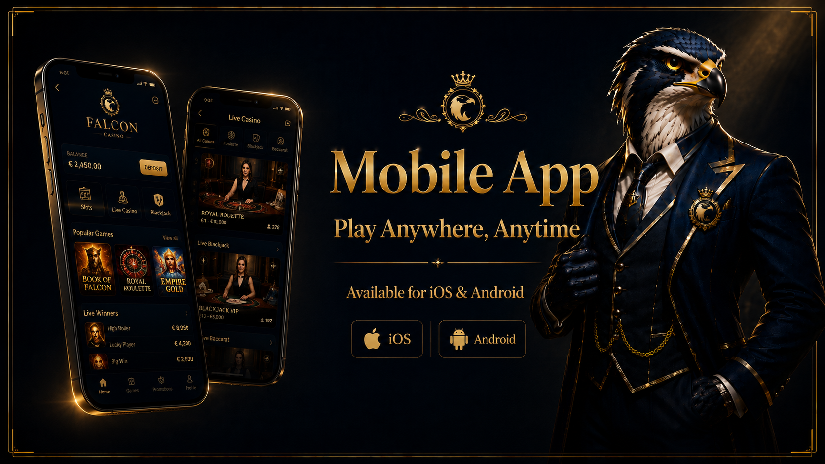 Falcon Casino Online App – iOS and Android